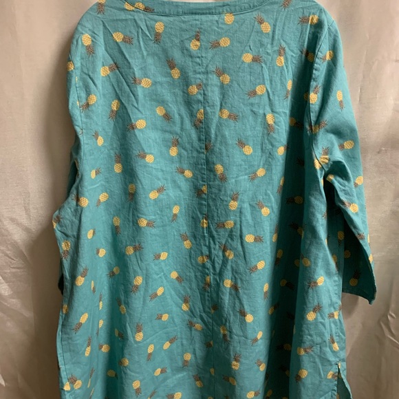 Catherine’s blue and yellow pineapple print tunic - Picture 2 of 5